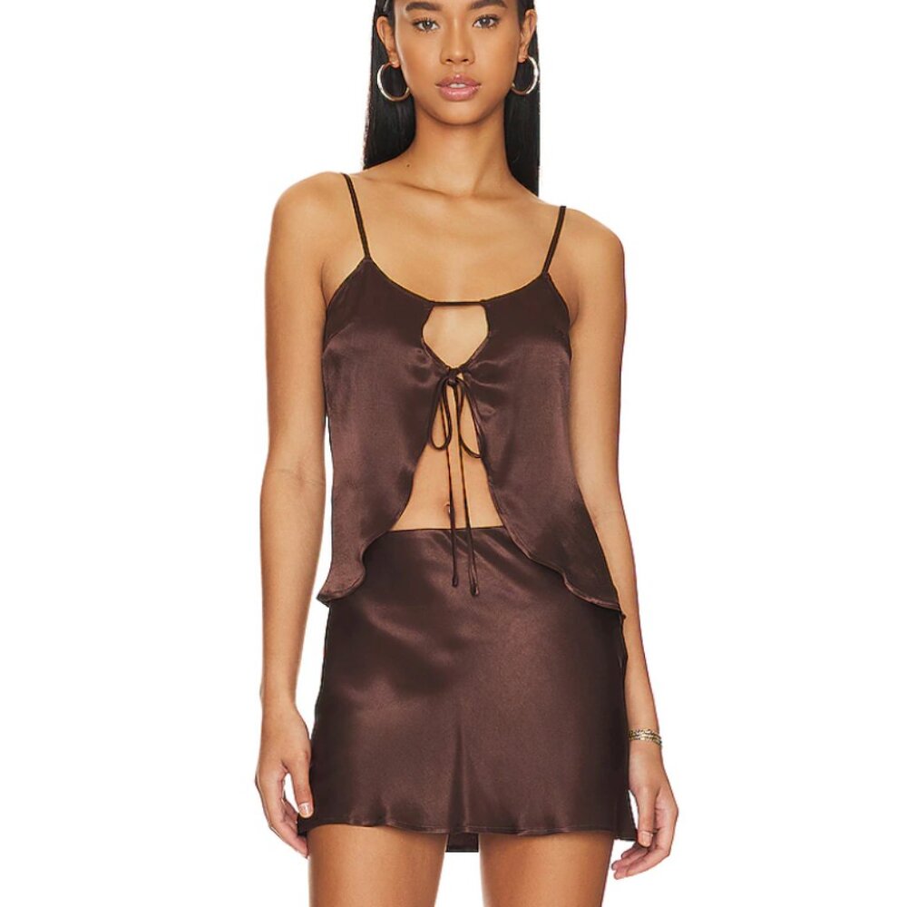 xREVOLVE Cassis Skirt- SNDYS- Brown- M
